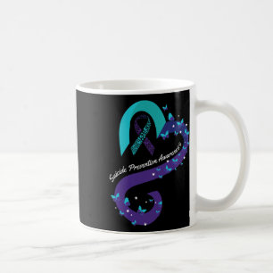Ribbon Heart Butterfly Suicide Awareness Mental He Coffee Mug