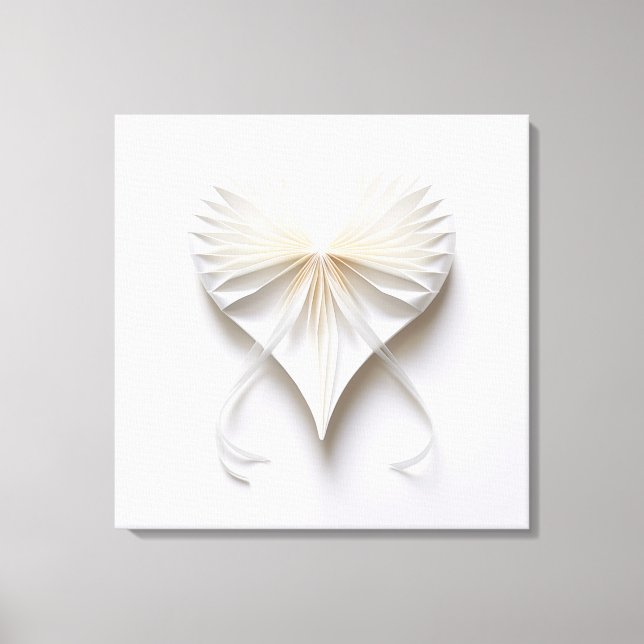 Ribbon heart canvas print (Front)