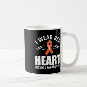 Ribbon Heart Disease Awareness Gift  Coffee Mug