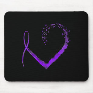 Ribbon Heart Fibromyalgia Awareness Mouse Mat