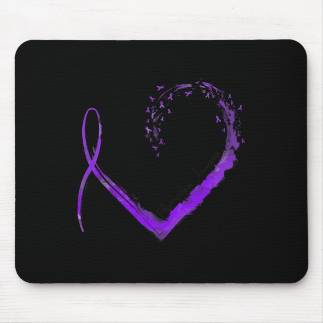 Ribbon Heart Fibromyalgia Awareness  Mouse Mat (Front)