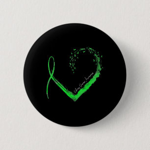 Ribbon Heart Kidney Disease Awareness  6 Cm Round Badge