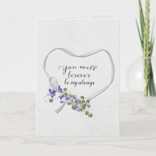 Ribbon Heart with Ivy Bouquet Card