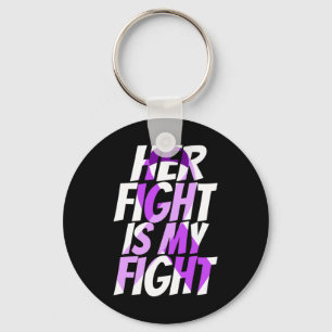 Ribbon Heimer Disease Awareness  Key Ring
