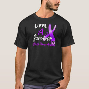 Ribbon I'm A Survivor Domestic Violence Awareness T-Shirt