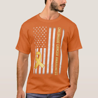 ribbon in a flag, Childhood cancer awareness3464 T-Shirt