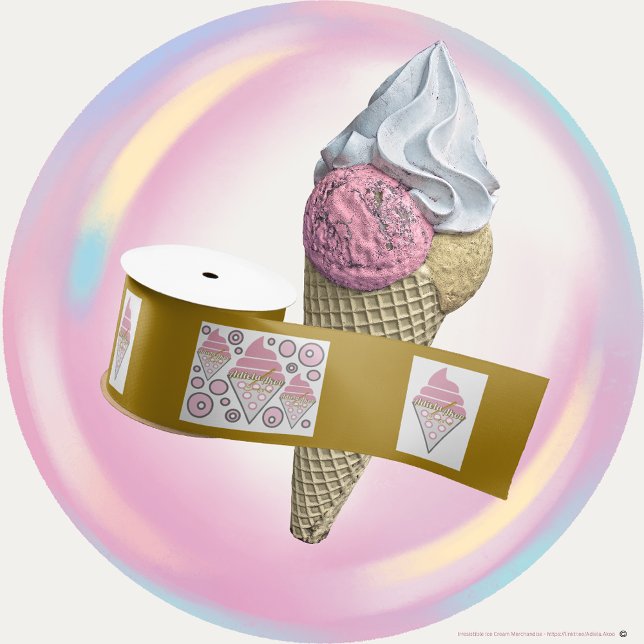 Ribbon Irresistible Ice Cream Fudge by Adiela Akoo Satin Ribbon (Irresistible Ice Cream Fudge Ribbon designed by Poet Adiela Akoo. Browse my store for more fab finds)
