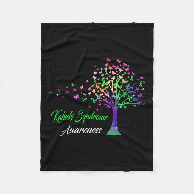 Ribbon Kabuki Syndrome Awareness  Fleece Blanket (Front)