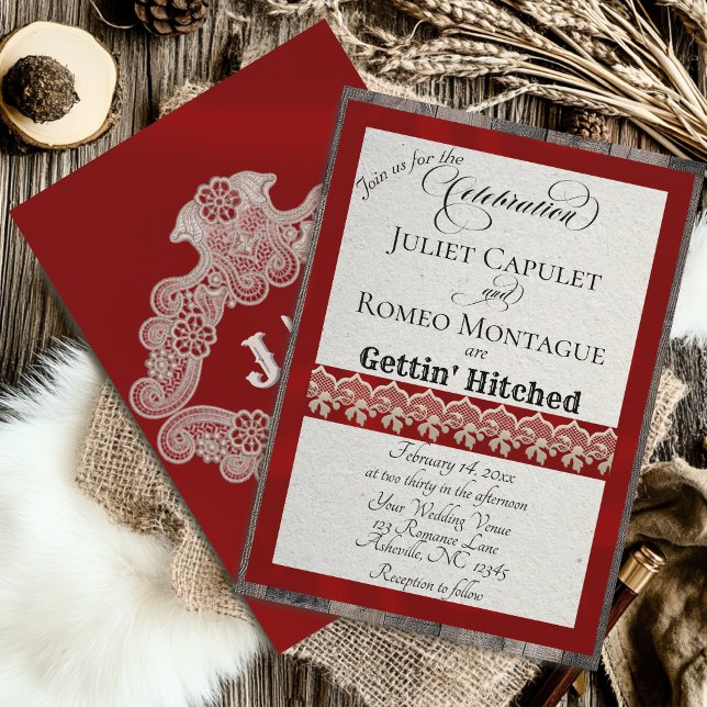 Ribbon & Lace Gettin' Hitched - Red (Creator Uploaded)