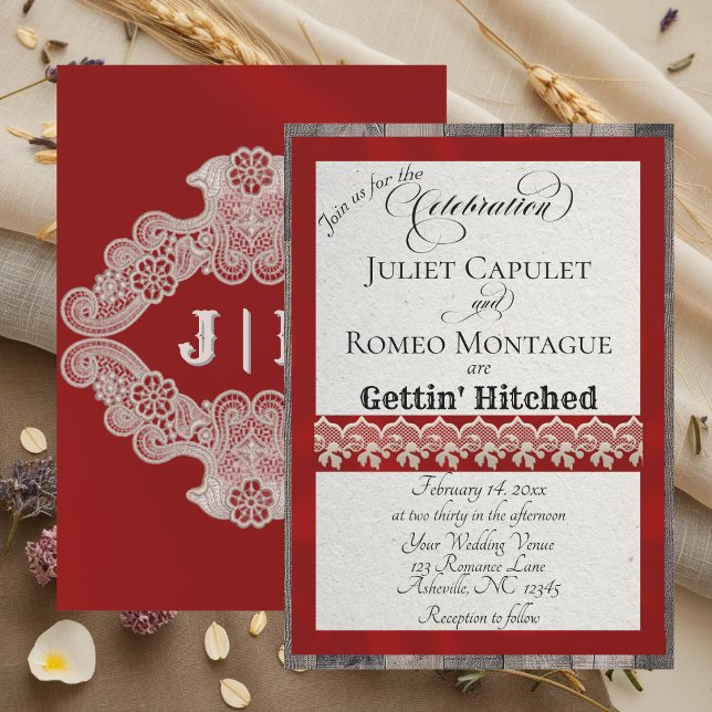 Ribbon & Lace Gettin' Hitched - Red (Creator Uploaded)