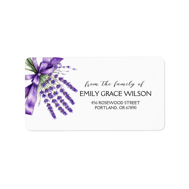  Ribbon Lavender From the Family Of Label (Front)