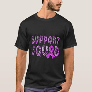 Ribbon Leopard Print Support Squad Overdose 1 T-Shirt