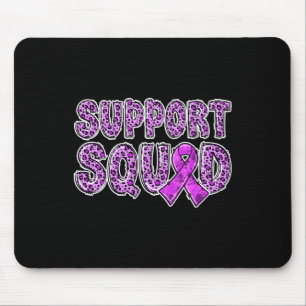 Ribbon Leopard Print Support Squad Overdose Mouse Mat