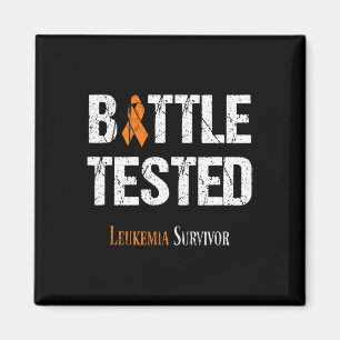 Ribbon Leukaemia Awareness Battle Tested  Magnet