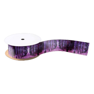 Ribbon Magical Forest Purple Pink Satin Ribbon