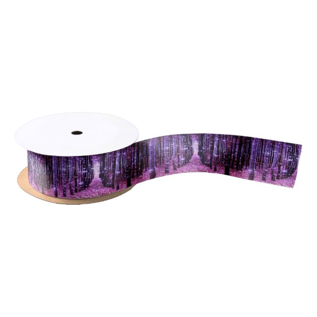 Ribbon Magical Forest Purple Pink Satin Ribbon (Spool)