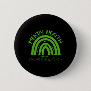 Ribbon Mental Health Awareness Matters 6 Cm Round Badge