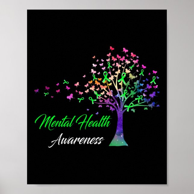 Ribbon Mental Health Awareness  Poster (Front)