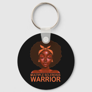 Ribbon Ms Awareness Warrior Black Afro Women Girls Key Ring