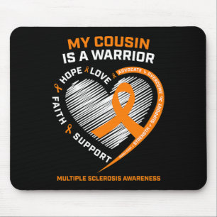Ribbon Ms Warrior Cousin Multiple Sclerosis Awaren Mouse Mat