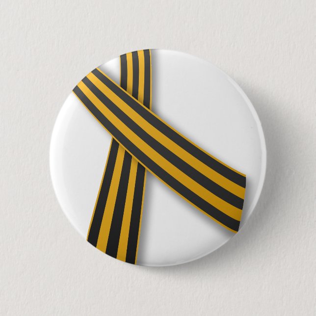 Ribbon of Saint George 6 Cm Round Badge (Front)