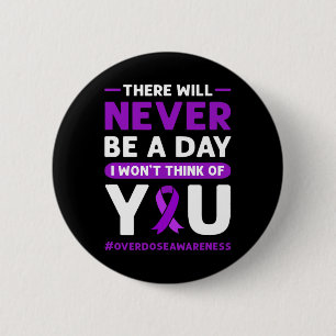 Ribbon. Overdose Awareness 2 6 Cm Round Badge