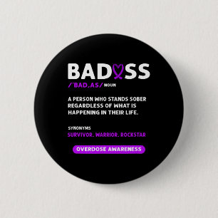 Ribbon. Overdose Awareness 3 6 Cm Round Badge