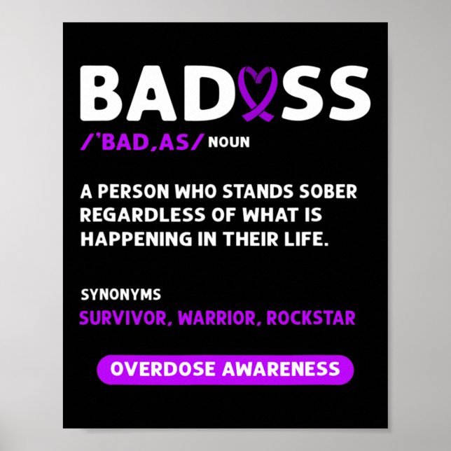 Ribbon. Overdose Awareness 3  Poster (Front)
