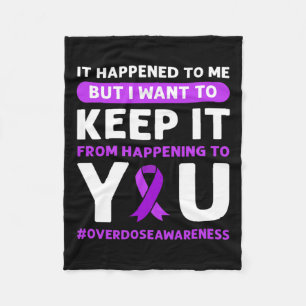 Ribbon. Overdose Awareness 4 Fleece Blanket
