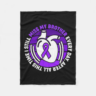 Ribbon Overdose Awareness Miss Brother Memory Fleece Blanket