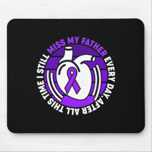 Ribbon Overdose Awareness Miss My Father Memory Mouse Mat