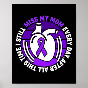 Ribbon Overdose Awareness Miss My Mum Memory  Poster