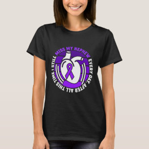 Ribbon Overdose Awareness Miss My Nephew Memory T-Shirt