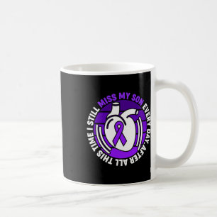 Ribbon Overdose Awareness Miss My Son Memory Coffee Mug