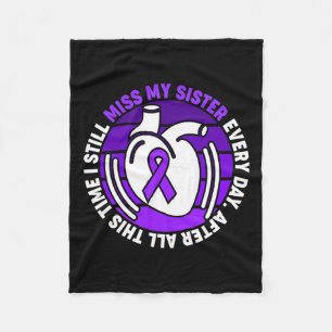 Ribbon Overdose Awareness Miss Sister Memory Fleece Blanket