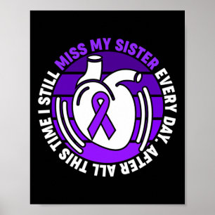 Ribbon Overdose Awareness Miss Sister Memory Poster