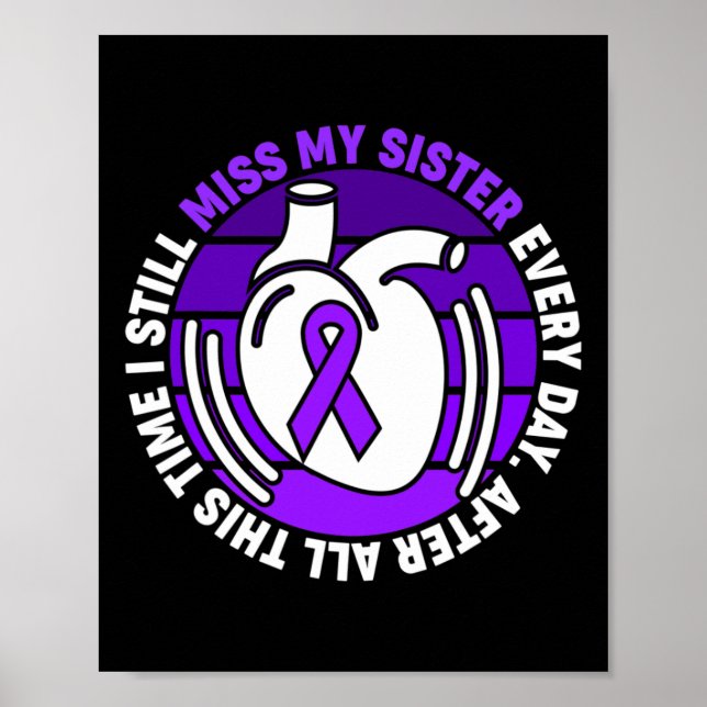 Ribbon Overdose Awareness Miss Sister Memory  Poster (Front)