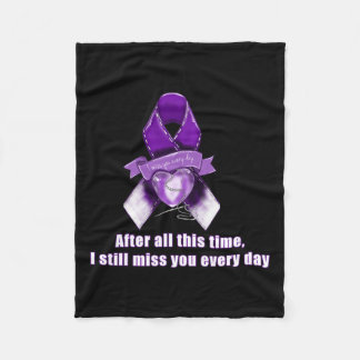 Ribbon Overdose Awareness Miss You Grief Gift  Fleece Blanket