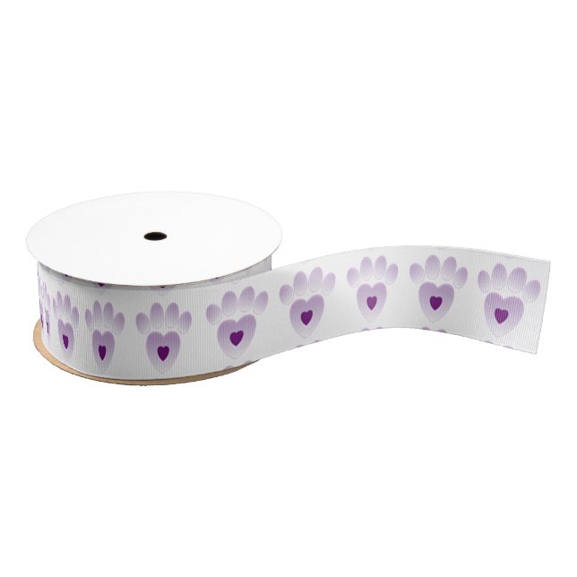 Ribbon - Paw Print Grosgrain Ribbon (Spool)