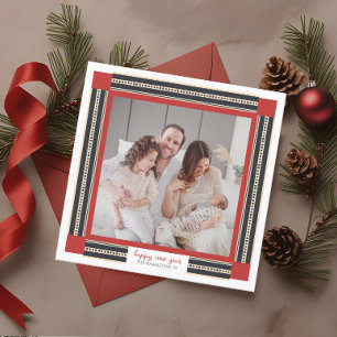 Ribbon Photo Frame Happy New Year Card
