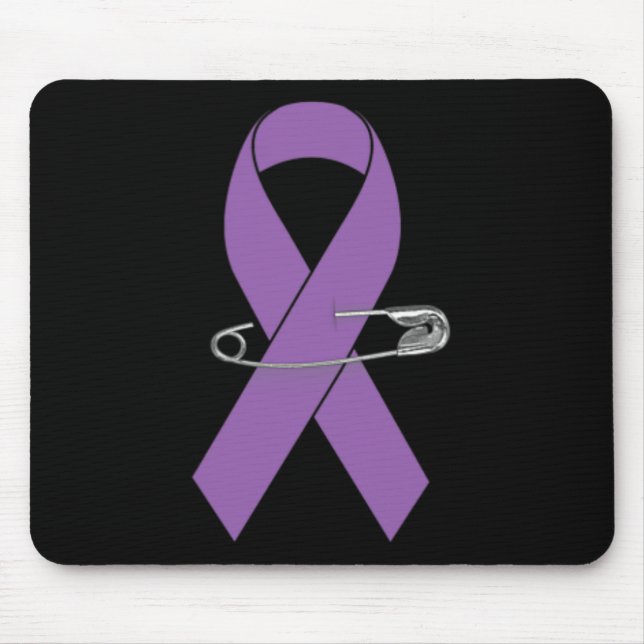 Ribbon Pin- Pancreatic Cancer Awareness Item for W Mouse Mat (Front)