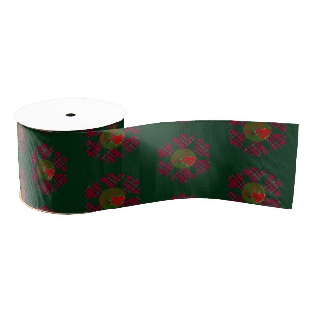 Ribbon Plaid Snowflake  Grosgrain Ribbon (Spool)