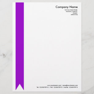 Ribbon - Purple Custom Letterhead