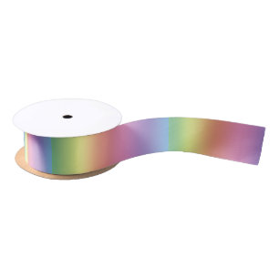 Ribbon - Rainbow Colours - Vertical Satin Ribbon
