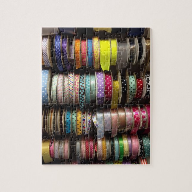 Ribbon Rows NYC Fabric Store Sewing Craft Puzzle (Vertical)
