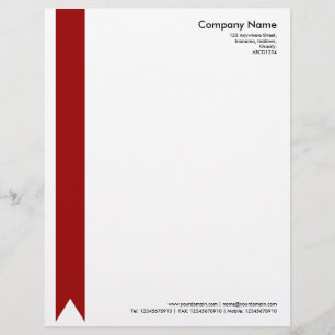 Ribbon - Ruby Red Custom Letterhead