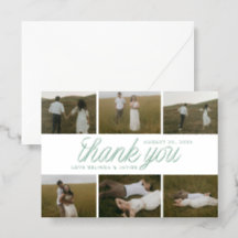 Ribbon script Photo Thank You