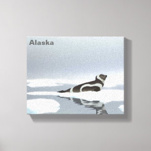 Ribbon Seal On Ice Canvas Print