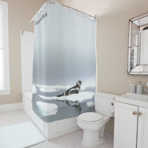 Ribbon Seal On Ice Shower Curtain