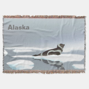 Ribbon Seal On Ice Throw Blanket
